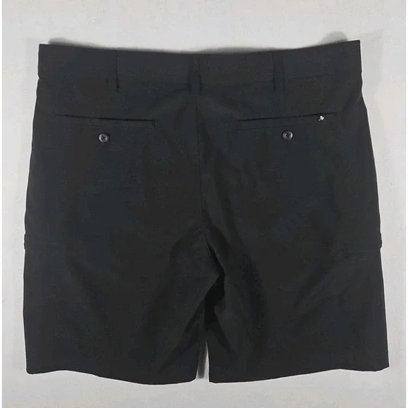 Birdie Bound Shorts Mens 36 Black Golf Performance Cargo Zip Stretch Grip - Picture 8 of 10
